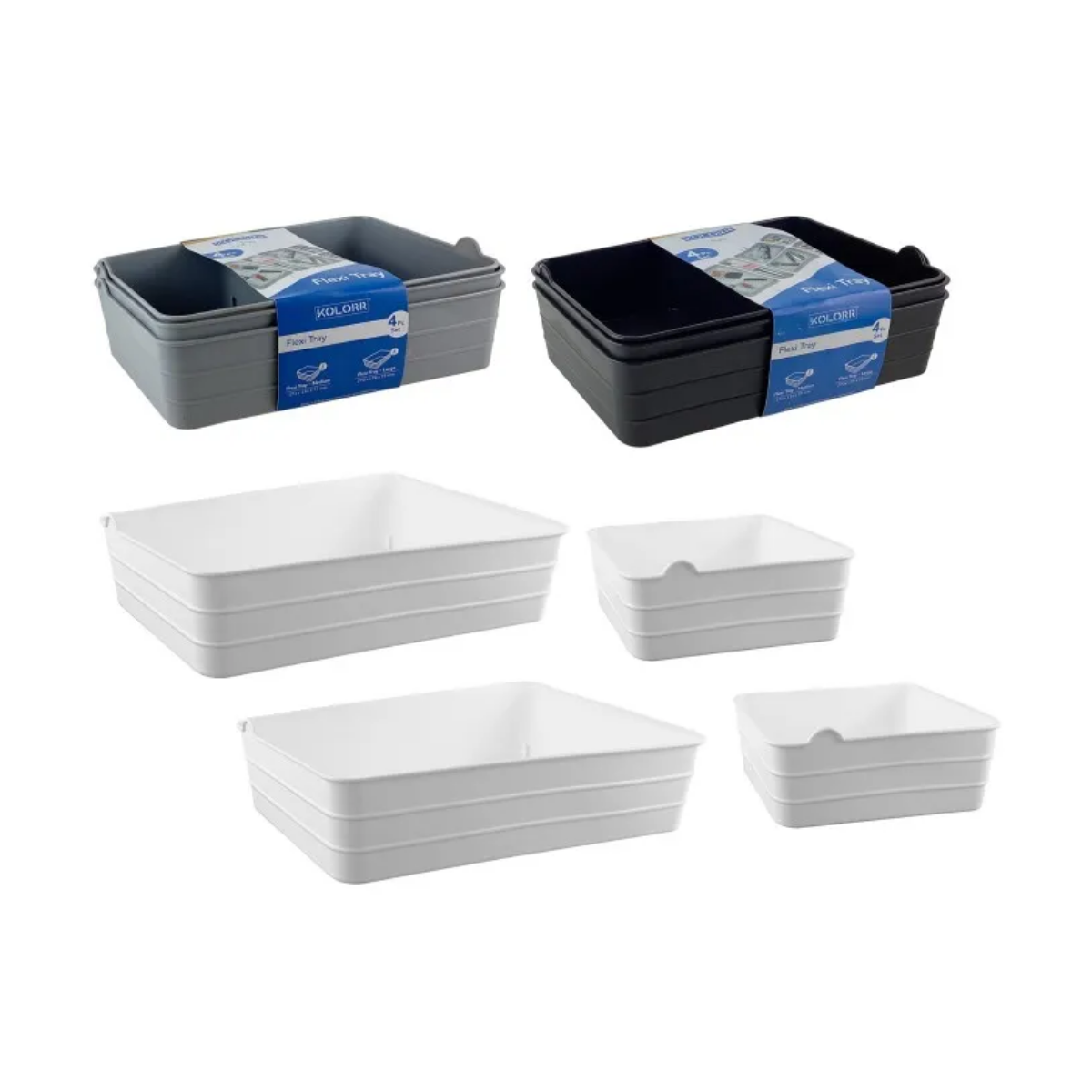 Set 4 Organizadores Modulares Bandejas Cajón Y Escritorio