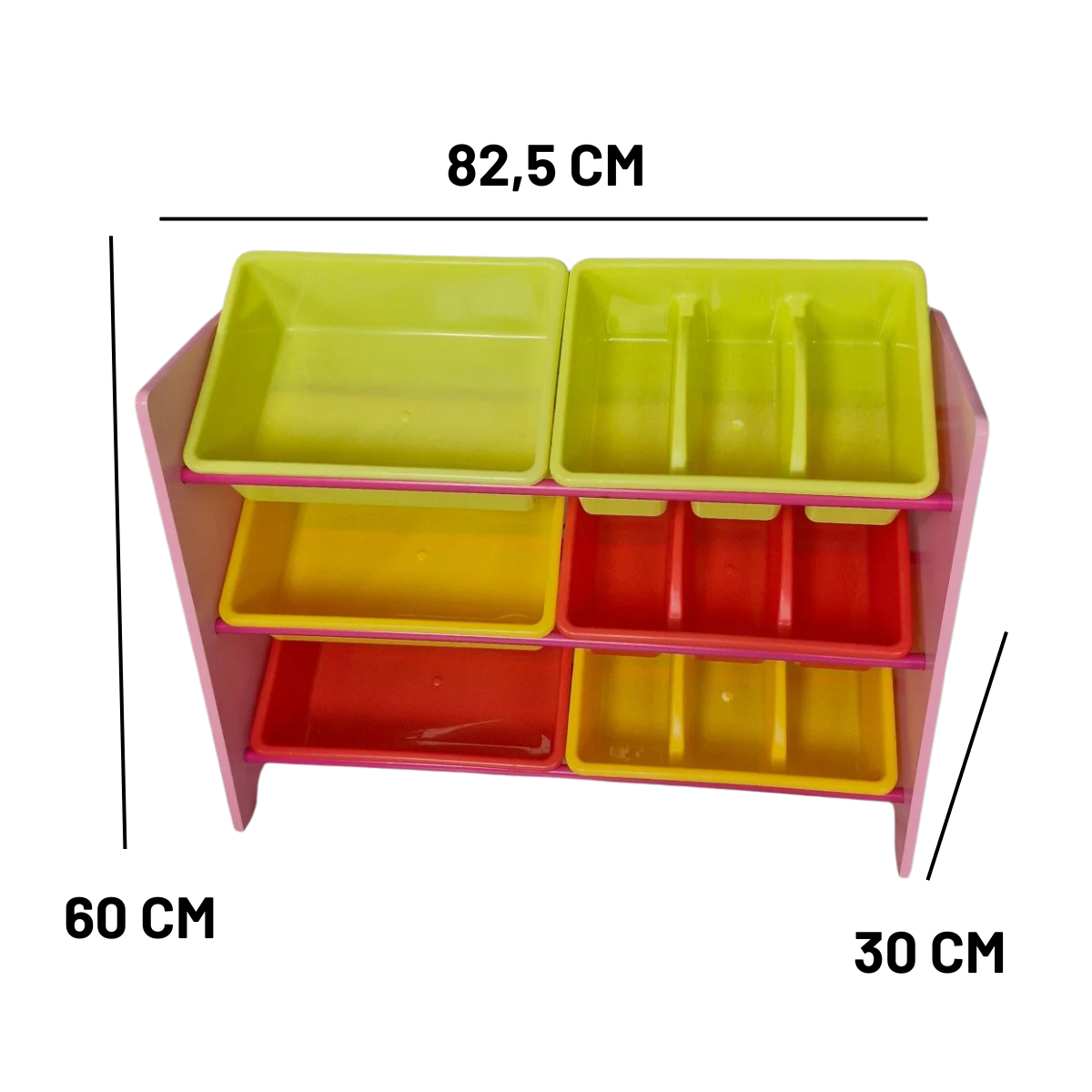 Organizador Infantil 6 Compartimientos Juguetero 82.5x60cm - Imagen 2