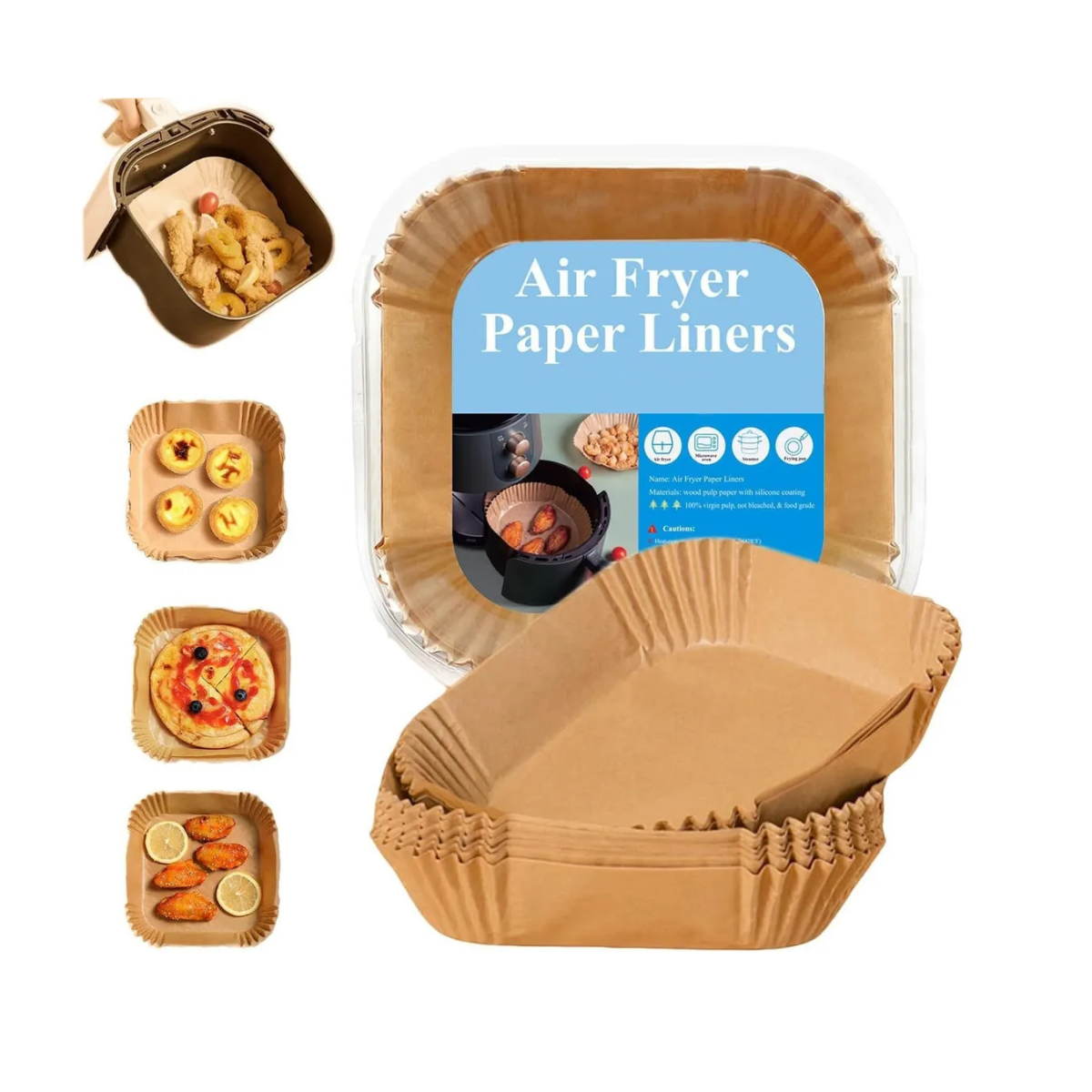 Bandeja Papel Freidora Sin Aceite Descartable Cocina X50.