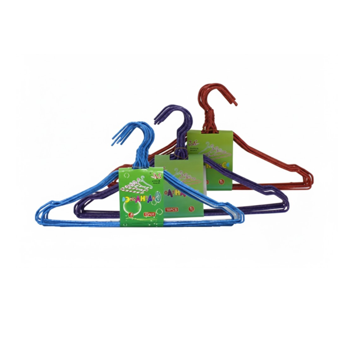 Set Perchas Metálicas Forradas Antideslizantes 10 Piezas